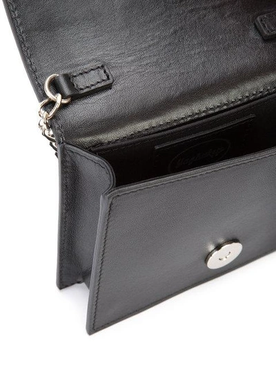 Shop Yazbukey Fire Patch Chain Bag In Black