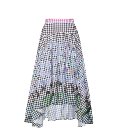 Shop Peter Pilotto Gingham Cotton Skirt