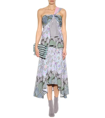 Shop Peter Pilotto Gingham Cotton Skirt