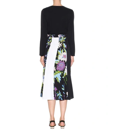 Shop Diane Von Furstenberg Penelope Printed Silk Dress In Black