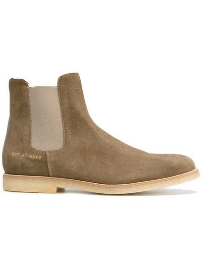 Shop Common Projects Chelsea Boots In Brown
