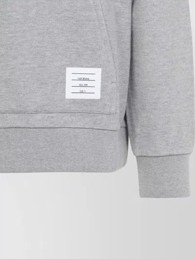 Thom Browne Rwb Engineered Stripe Loopback Sweatshirt In Gray