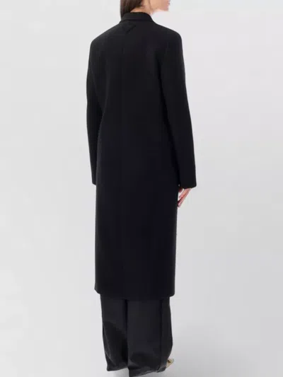 Prada Single Breasted Coat In Black
