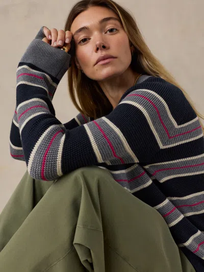 Faherty Throwback Crew Sweater In Multi