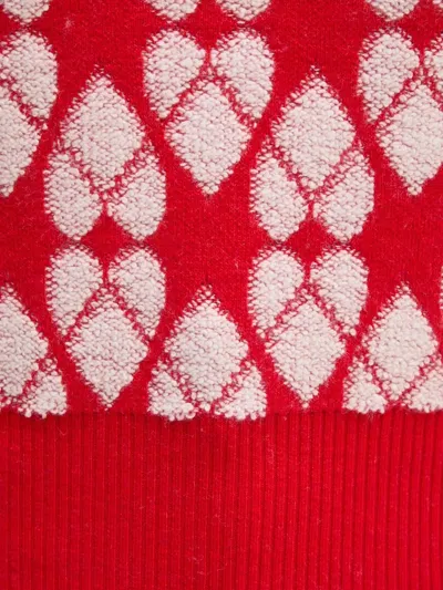 Benetton Heart Pattern Sweater In Multi