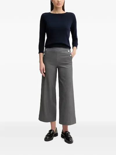 Benetton Boat-neck Pullover In Blue