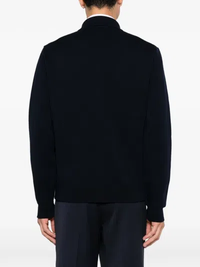 Corneliani Button-up Flap-pocket Cardigan In Blue