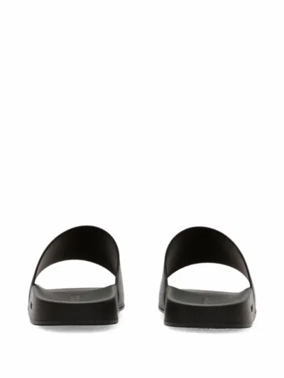 Burberry Check Slides In Brown