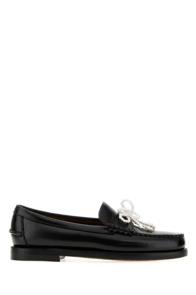 Sebago Leather Dan Pearls Loafers In Black