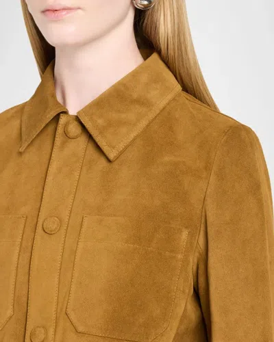 Frame The Suede Small Jacket In Saddle