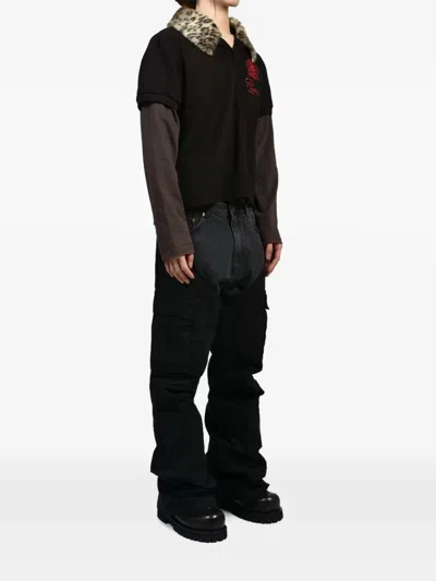 Protocol Index Layered Cargo Jeans In Black