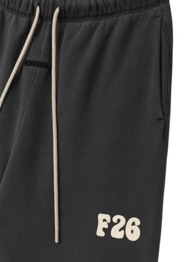 Essentials Logo-print Drawstring Track Pants In Black