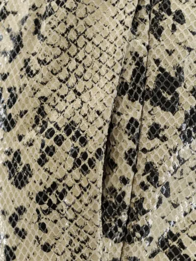 Alysi Python-print Leather Trousers In Brown