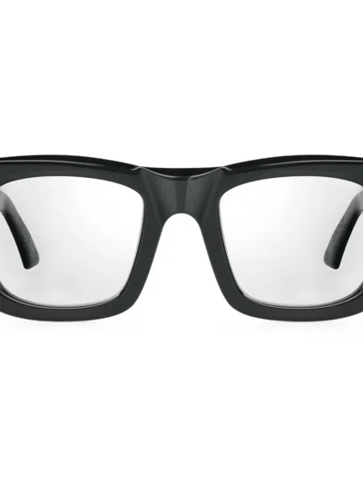 Bugatti Sterling Silver Square-frame Glasses In Gray