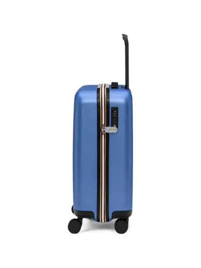 K-way Chevron-pattern Suitcase In Blue