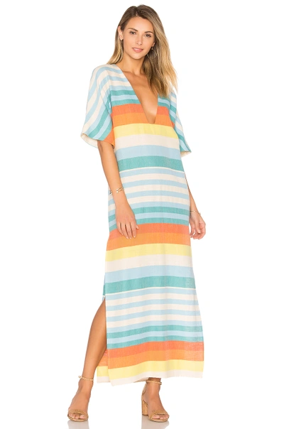 Mara Hoffman Striped Organic Cotton Kimono Coverup Dress, Equator In Multicolor
