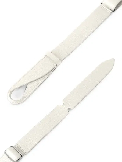 Orciani Leather Belt In White