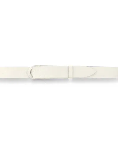 Orciani Leather Belt In White