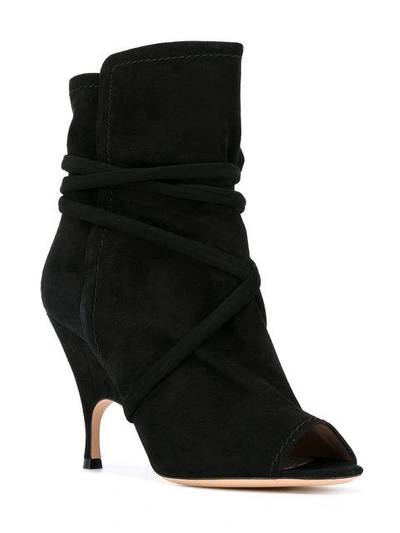 Shop Alchimia Di Ballin Open Toe Ankle Boots In Black