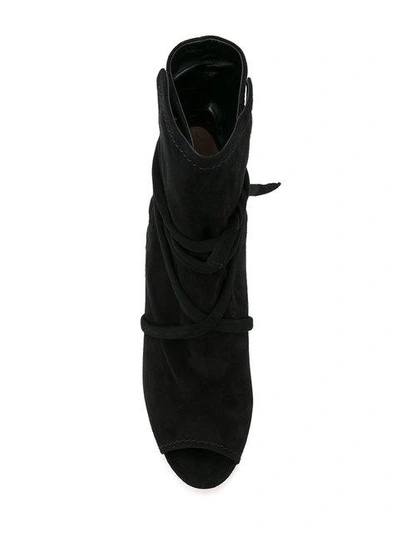 Shop Alchimia Di Ballin Open Toe Ankle Boots In Black