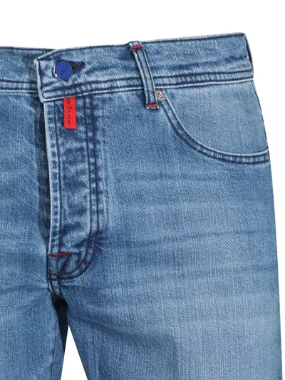 Kiton Washed Jeans In Blue