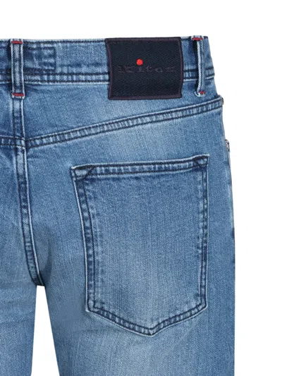 Kiton Washed Jeans In Blue