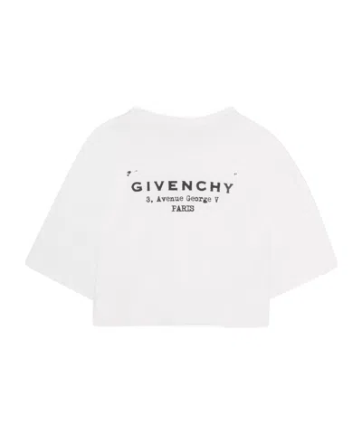 Givenchy Cropped Crewneck Tshirt In White