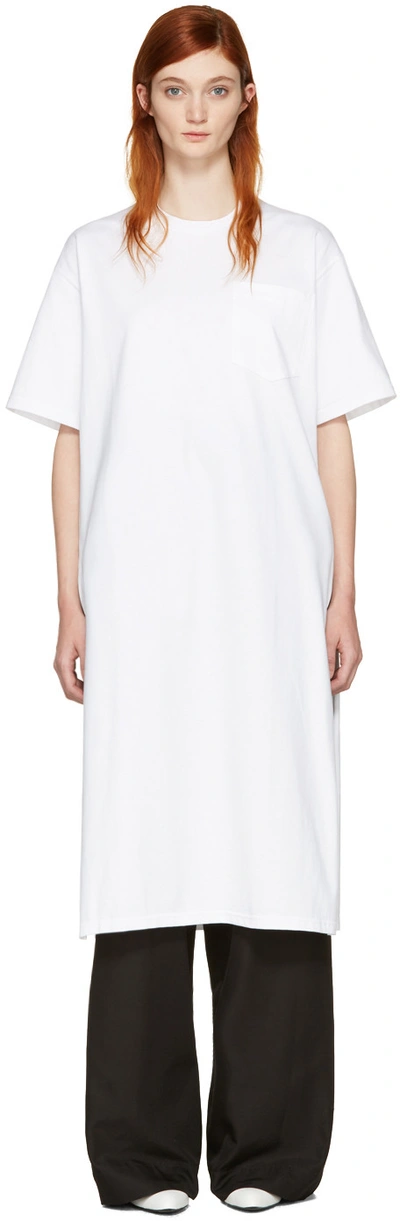 Hyke White Pocket T-shirt Dress