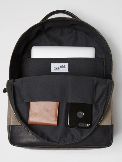 Shop Frank + Oak The Boulevard Leather & Suede Backpack In Sand
