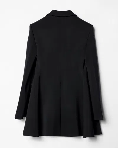 Celine Double-breasted Coat In Black