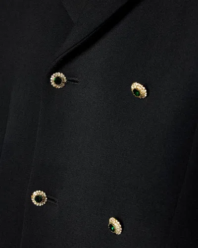 Celine Double-breasted Coat In Black