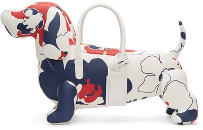 Thom Browne Tricolor Floral Outline Hector Tote