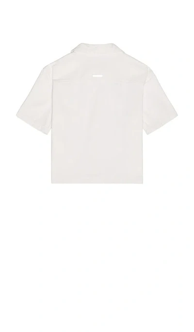 Siegelman Stable Short Sleeve Button Down In 白色