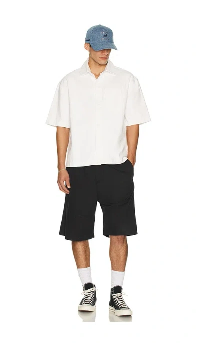 Siegelman Stable Short Sleeve Button Down In 白色