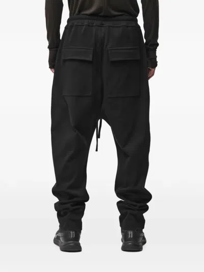 Thom Krom Drawstring Drop-crotch Trousers In Black