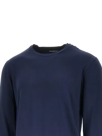 Ea7 Long-sleeve T-shirt In Blue