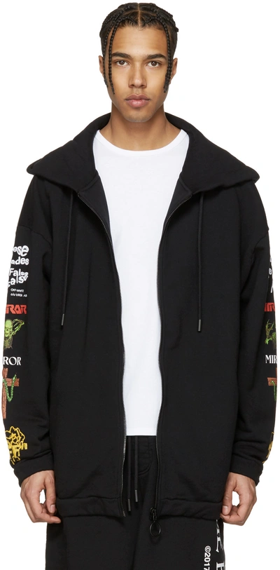 Off-white Mix Rock Cotton-jersey Sweatshirt In Nero