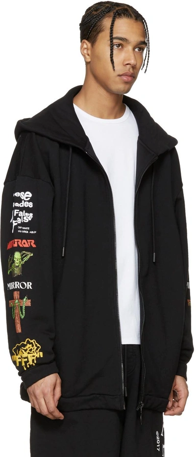 Shop Off-white Black Mix Rock Hoodie