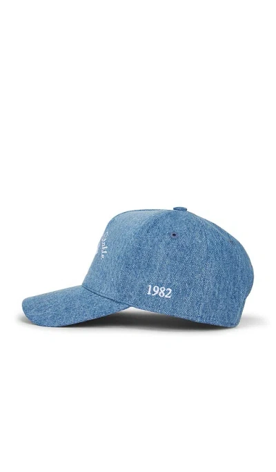Siegelman Stable Denim Five Panel Hat In 靛蓝色