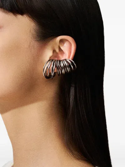 Panconesi Multi-hoop Ear Cuff In Metallic