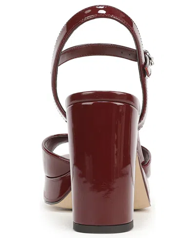 Sam Edelman Fleur Platform Sandal In French Merlot Patent Leather