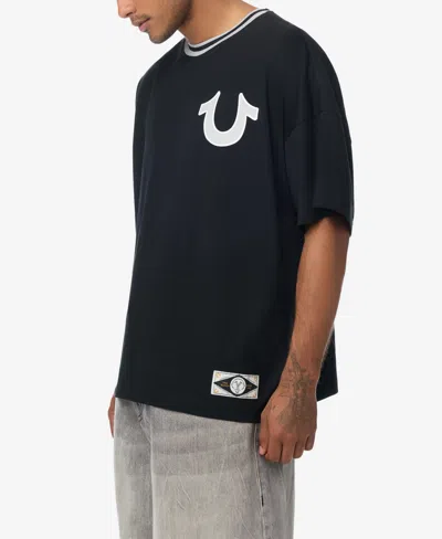 True Religion Men's Script Heavyweight Oversized T-shirt In Black