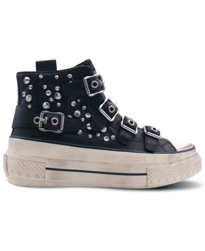 Ash Rainbow Studs High Top Platform Sneaker In Black