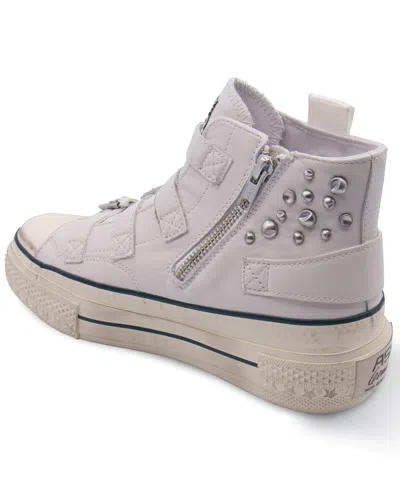 Ash Rainbow Studs High Top Platform Sneaker In Off White