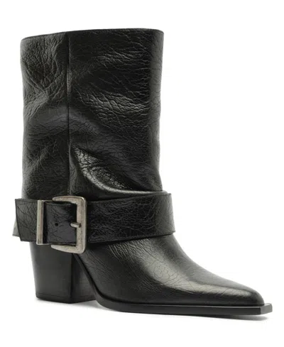Schutz Parker Leather Boot In Black