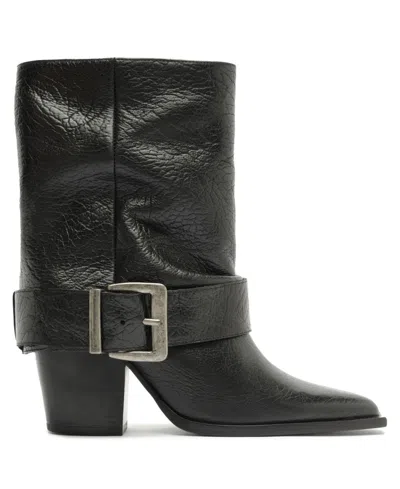 Schutz Parker Leather Boot In Black