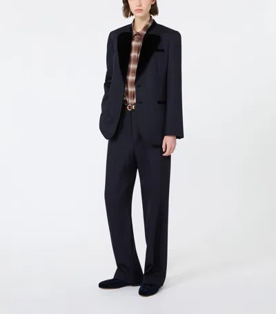 Weekend Max Mara Virgin Wool Blazer In Navy