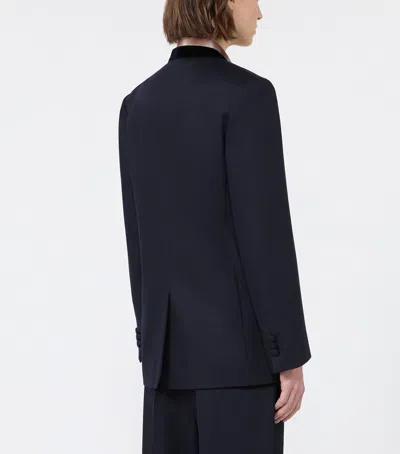 Weekend Max Mara Virgin Wool Blazer In Navy