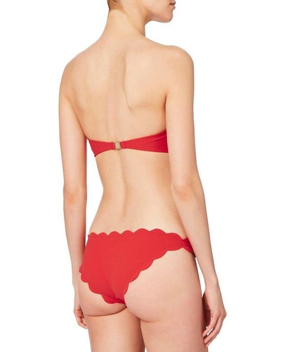 Shop Marysia Antibes Poppy Red Bandeau Bikini Top