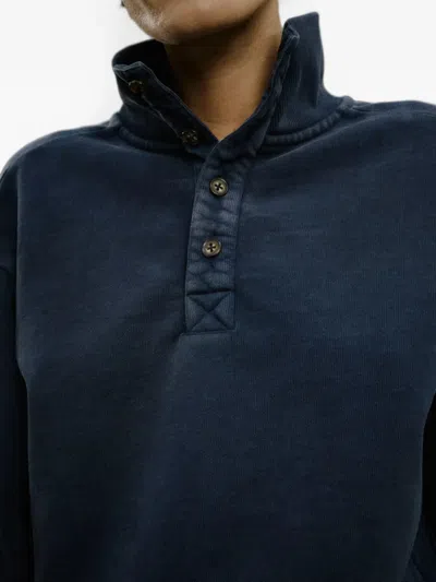 Entire Studios Button-placket Sweater In Blue